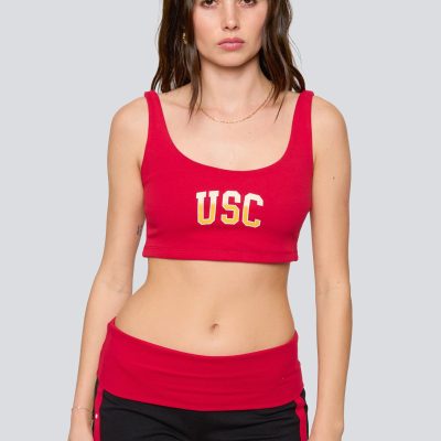 USC Scoop Neck Crop Top
